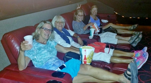 at the theater